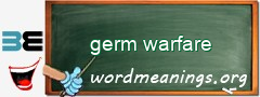 WordMeaning blackboard for germ warfare
